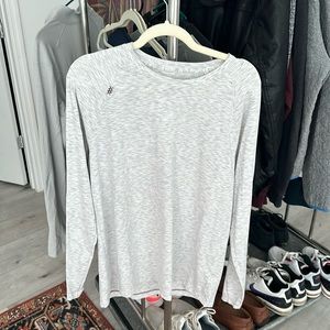 Rhône Long-Sleeve T-Shirt - Heather Gray Size Large